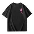 thumbnail image 3 of T-Shirt Décontracté à Manches Courtes pour Filles, Col Rond, Haut Imprimé, Tissu Extensible Confortable pour le Quotidien, l'École et les Activités Extérieures, Âges 3-13, 3 of 6