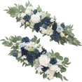 thumbnail image 1 of 2 Pieces Wedding Arch Flowers Hanging Wreath Flowers Backdrop Garland Artificial Blue, 1 of 6