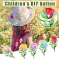 thumbnail image 1 of HOARBOEG 50Pcs Lot Wooden Buttons Sewing 2-holes Scrapbooking Button Crafts Flower Shape, 1 of 6