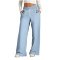thumbnail image 1 of Pantalons pour Femmes, Pantalons Larges à Rayures Imprimées à Cordon de Serrage pour Femmes, 1 of 4
