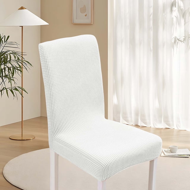 Dining Room Chair Cover Elastic Stretch Polyester Fleece Seat Slipcover with Secure Fit for Standard Chairs – Color 11