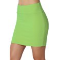thumbnail image 1 of Jupe Tube Double Couche Taille Haute en Coton Extensible Basique pour Femmes, 1 of 7