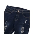 thumbnail image 4 of FOCUSNORM Men Casual Ripped Hole Jeans, Middle Waist Pencil Denim Trousers, 4 of 8