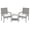 White, variant on Gymax 3 Pieces Patio Furniture Set PE Rattan Porch Chairs w/ 2-Tier Table Black