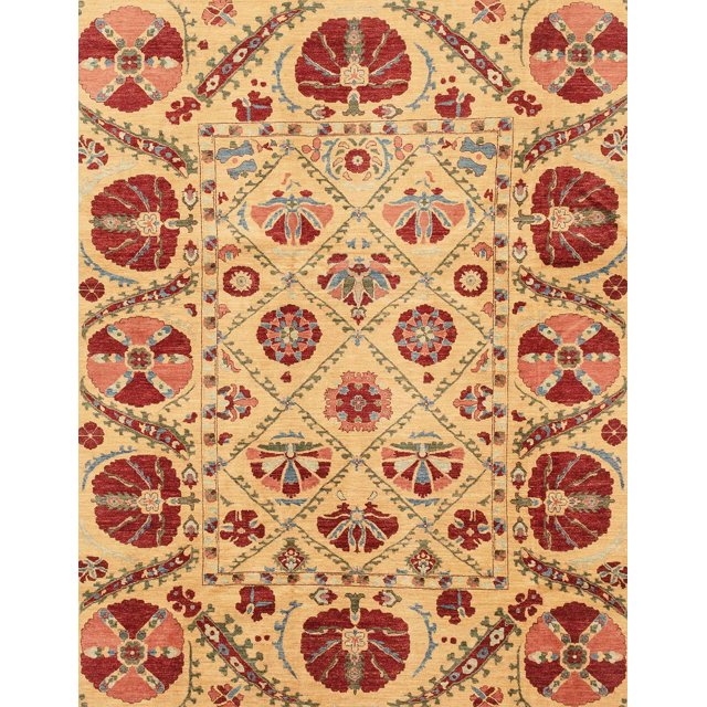 Ahgly Company Tapis d'Intérieur Rectangulaire Abstrait Orange Tapis de Zone Abstrait, 2 Pieds x 4 Pieds