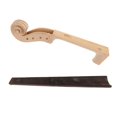 thumbnail image 3 of Peg Hole Maple Neck Scroll + Ebony Fingerboard Fretboard for 4/4 Violin Accs, 3 of 8