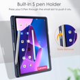 thumbnail image 3 of KOMI Tablet PC Case Case Compatible with Lenovo Tab M10 Plus (Gen 3 2022) 10.6"Tablet Case, TPU Slim Cover Auto Wake/Sleep Smart Case with Clear Transparent Back Shell Back tablet protection Dark Blue, 3 of 5