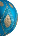 thumbnail image 3 of Vickerman N188112D 4.75 in. Turquoise Matte Ball Ornament with Glitter Diamond Pattern  4 per Pack, 3 of 3