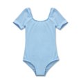 thumbnail image 3 of Miaeowve Justaucorps Classique à Manches Courtes pour Filles, Extensible, de Gym, de Ballet et de Danse, Bleu, 8, 3 of 7