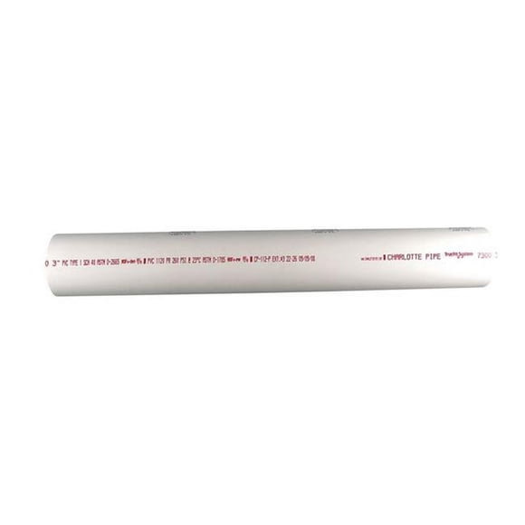 Charlotte Pipe PVC 04010 0200 1 in. x 2 ft. Solid Pipe