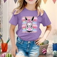 thumbnail image 2 of XDZJLR T-Shirts Filles Enfants Pâques Graphique Coupe Ample Décontractée Manches Courtes Col Rond pour Garçons Vêtements 2-3 Ans, 2 of 4