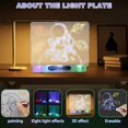 thumbnail image 4 of Bloc de Dessin Magique 3D Tableau Lumineux 3D Kit de Peinture de Traçage et de Dessin avec Support de Lampe LED Réutilisable Tableau de Peinture Magique 3D pour Enfants de 4 5 6 7 8 Ans, 4 of 5