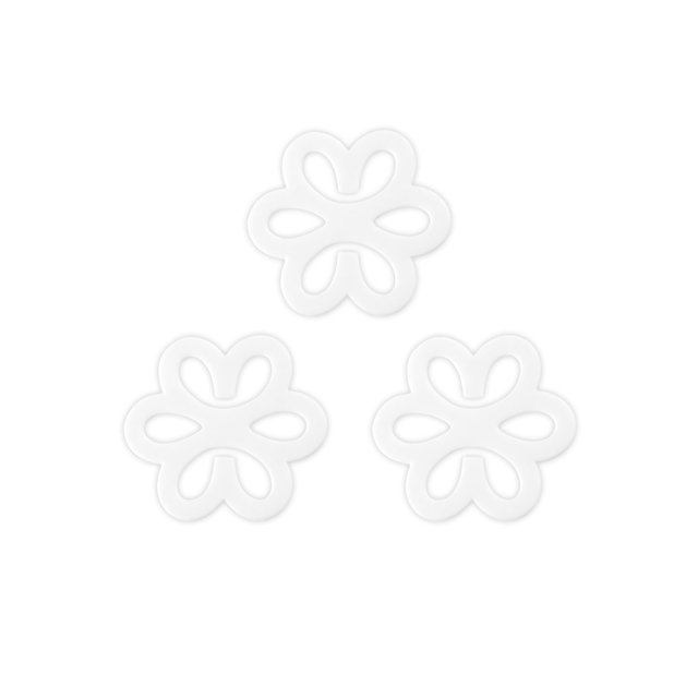 INSPIRE CHIC Bretelles de Soutien-Gorge Clips Boucles Sangle de Soutien-Gorge Antidérapante Boucles Sangles pour Femmes Forme Fleur Blanche