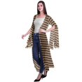 thumbnail image 3 of Moomaya Cardigan Long en Georgette de Viscose Imprimée à Manches Fendues pour Femmes, 3 of 5