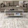 thumbnail image 4 of Henn&Hart 45"W Metal/Glass Coffee Table in Satin Nickel Finish, 4 of 8