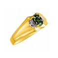 thumbnail image 3 of RYLOS Mens Rings 14K Yellow Gold Classic Design 7X5MM Oval Gemstone & Diamond  Green Sapphire September Birthstone Ring Size 13, 3 of 7