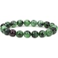 thumbnail image 1 of Angelstones Rubis Naturel en Zoisite Perles Rondes 10 mm Bracelet Extensible 7 Pouces Unisexe, 1 of 4