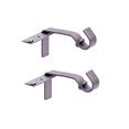 thumbnail image 2 of Kenney Manufacturing 273008 0.62 in. Curtain Brackets, Pewter, 2 of 4