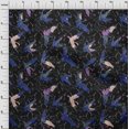 thumbnail image 4 of oneOone Cotton Poplin Blue Fabric Asian Japanese Bird Sewing Craft Projects Fabric Prints By Yard 56 Inch Wide, 4 of 4