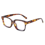 Bookk Tortoiseshell Reading Glasses Blue Light Blocking Square Glare Reading Glasses For