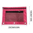 thumbnail image 4 of Cartable en Tissu à Oeillets B5 Sac de Rangement de Bureau pour Dossiers avec Trois Trous et Double Fermeture Éclair Trousse, 4 of 4