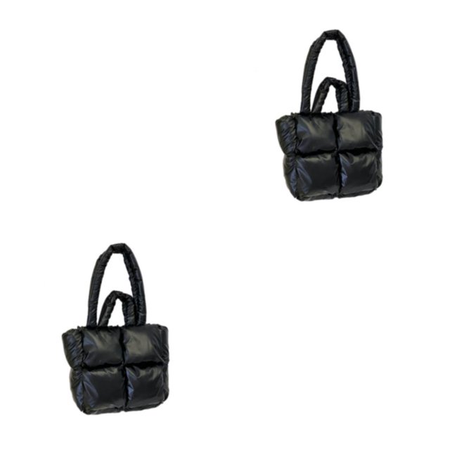 Baohd Larger Capacity Tote Bag With Big Opening For Easy Access Books Crossbody Bag black 2Set