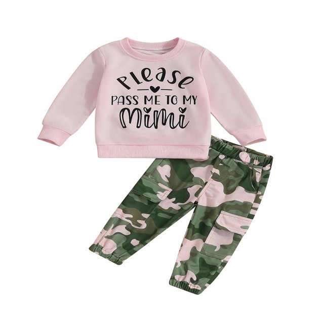 Baby Boys 2PCS Pants Sets Long Sleeve Round Neck Sweatshirt Tops Solid Color Pants Sets