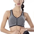 thumbnail image 2 of MesaSe Women‘s Front Zipper Closure Sports Bra High Impact Support Racerback Zip Front Close Workout Bras with Removable Pads, 2 of 9