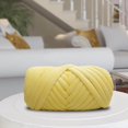 thumbnail image 1 of 1kg Velvet Chunky Yarn Arm Giant Yarn Knitting Rug Hand Knit Crocheting Sweaters Making Hand Knit Pet Bed Crocheting Yellow, 1 of 9