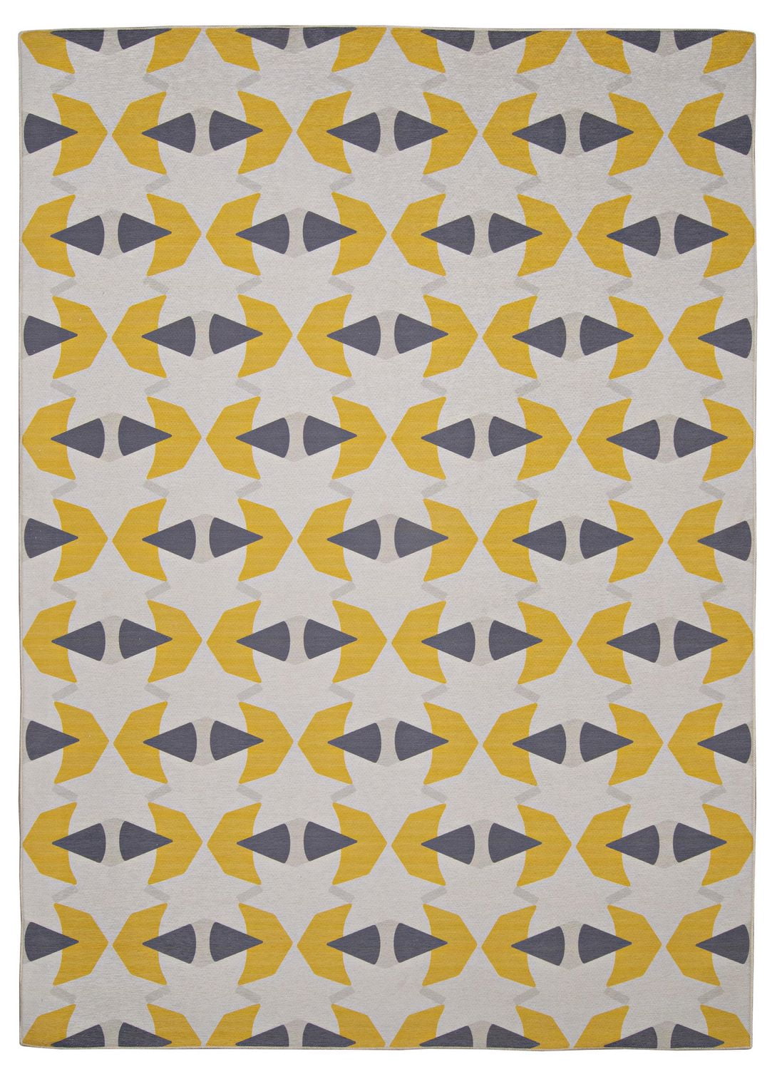 Tapis d'extérieur lavable Hialeah ivoire & jaune 7 pi x 9 pi