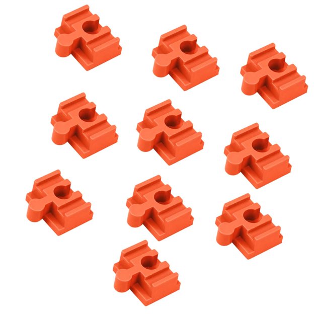 Shengyu 10Pcs Wood Train Track Adapter for Set Toy Kits Building Stem Building Games Orange