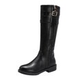 thumbnail image 1 of jovati Women Mid Heel Shoes Zip Fringe Belt Buckle Knee High Retro Cowboy Rider Boots, 1 of 9