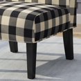thumbnail image 3 of Chaise d’accent de Ferme Rembourrée Traditionnelle Kassi, Damier noir, 3 of 6