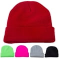 thumbnail image 2 of Chic Girl Winter Fall Solid Color Cuffed Woolen Yarn Knitted Warm Hat Cap Beanie, 2 of 7