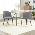 thumbnail image 2 of HOMCOM Dining Chairs Set of 2, Mid-Back Velvet-touch Upholstery Side Chair, 2 of 10