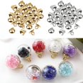 thumbnail image 3 of jifeng 200 Pcs Pendentifs Boule en Forme de Cloche Perles Pendentifs Or, 3 of 9