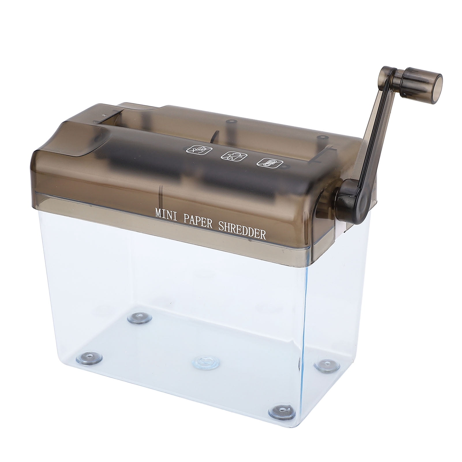 Manual Shredder, Portable Mini Hand Shredder Low Noise with 4 Non Slip Foams for Office