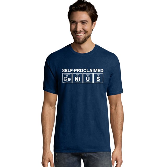 Hanes Mens Graphic Tee, XL, Genius/Navy