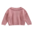 thumbnail image 2 of Nouveau-né Garçon Fille Câble Tricot Pull Pull Enfant Enfant à Manches Longues Col Rond Pull Top, 2 of 7