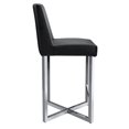 thumbnail image 2 of Sunpan Howard 25.25" Contemporary Faux Leather Counter Stool in Black, 2 of 3