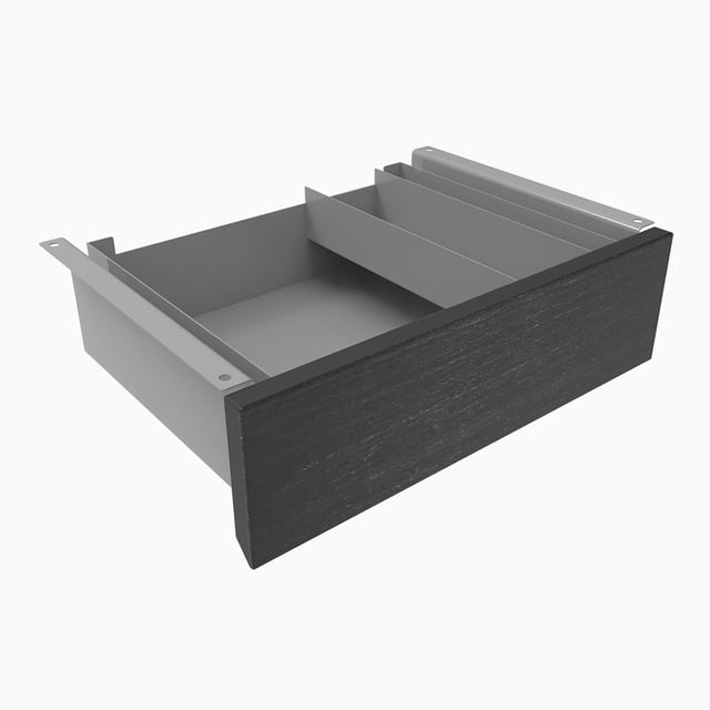 Desky Tiroir Minimal sous le Bureau - Bambou Foncé / Gris