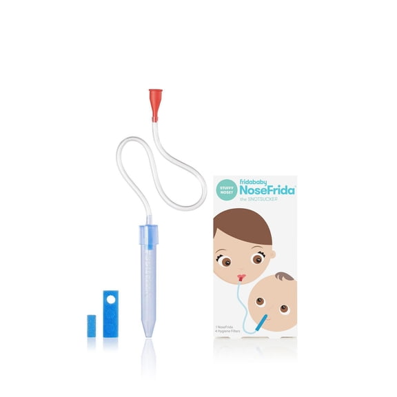 Frida Baby - Frida NoseFrida Snotsucker Aspirateur Nasal, Aspirateur Auto-Aspirant, Booger Sucker, Aspirateur Bébé (4 Filtres Hygiène)