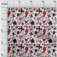 thumbnail image 2 of oneOone Polyester Spandex Red Fabric Poker Card Craft Projects Decor Fabric Printed By The Yard 56 Inch Wide, 2 of 4