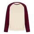 thumbnail image 4 of cfhntfmh Chandail à Col Rond pour Hommes Mode à Blocs de Couleur Manches Longues Chandail à Enfiler Hauts Chaud en Molleton Chandails de Base Automne Hiver Manteau, 4 of 5