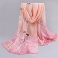 thumbnail image 1 of EYIIYE Foulard Femme à Imprimé Floral Respirante en Chiffon, 1 of 6
