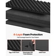 thumbnail image 4 of VEVOR Hard Rifle Case, Lockable Rifle Case with Detachable XPE Foam, 50 in Gun Storage with Wheels, IP67 Waterproof & Dustproof Pistol Storage Cases for Rifles, Shotguns, Airsoft Guns, Black, 4 of 9