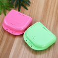 thumbnail image 3 of EIGTHTAIL ROSENICE 5pcs Retainer Case With Vent Holes and Hinged Lid Snaps Mouth Guard Case Orthodontic Dental Retainer Box Denture Storage Container, 3 of 7