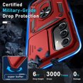thumbnail image 4 of KOMI Compatible with Samsung Galaxy A16 5G Case Built in Slide Camera Lens Cover+Screen Protector+Finger Ring Holder Kickstand,Heavy Duty Shockproof Full Body Phone Cover,2025 Red, 4 of 5