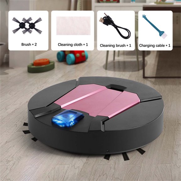 Robot Vacuum Cleaner 3-In-1 Suction Sweeping Mopping Large Technology Style Black
