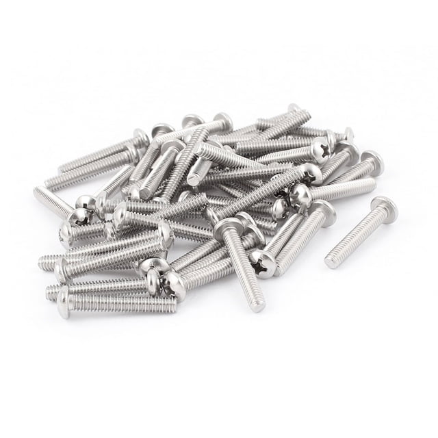 Unique Bargains 50 Pcs 6-32 x 5/8 Pieds Vis de Machine à Tête Phillips en Acier Inoxydable 18mm de Long